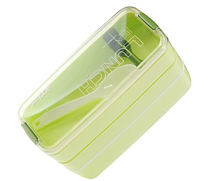 3 Layers Microwave Bento Lunch Box - Indigo-Temple