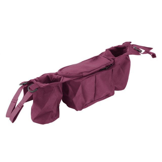 Universal Multifunctional Baby Stroller Organizer Baby Pram Buggy Cart Bottle Hanging Basket Storage Bag Stroller Accessories - Indigo-Temple