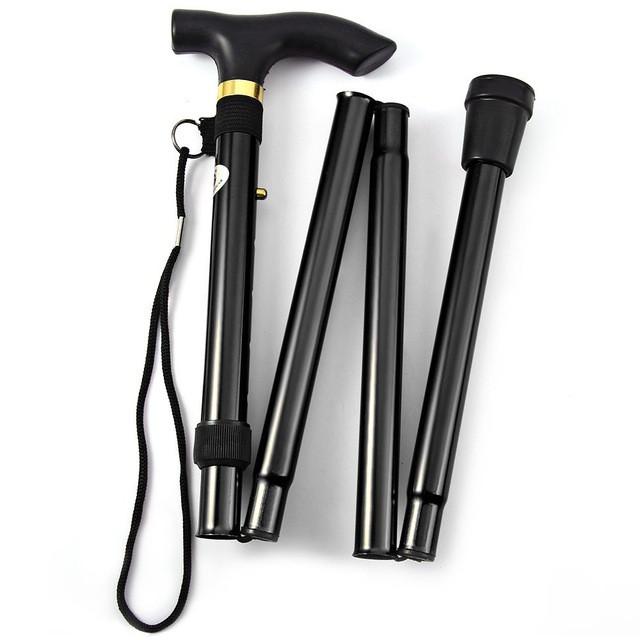 Hiking Ultralight 4-section Adjustable Canes - Indigo-Temple