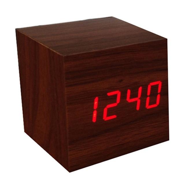 Wooden LED Multi Alarm Clock - Indigo-Temple