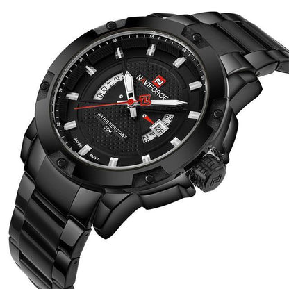Full Steel Men Sports Watch - Indigo-Temple