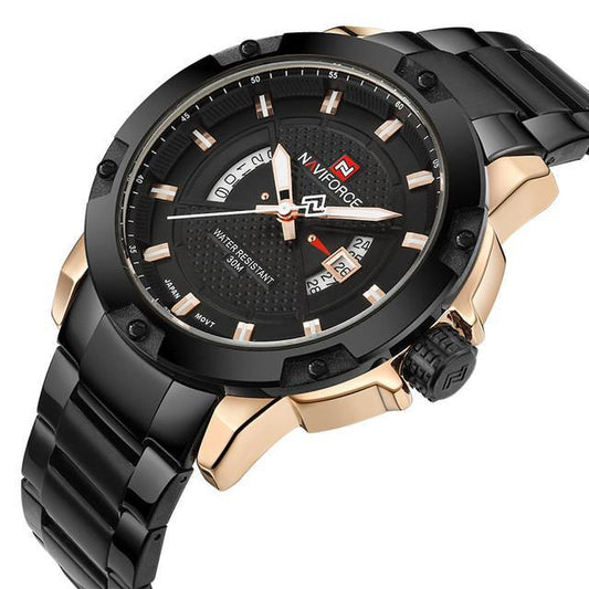 Full Steel Men Sports Watch - Indigo-Temple