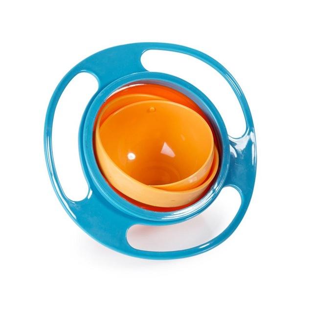 Baby Spill-Proof Gyro Bowl (2 pcs) - Indigo-Temple