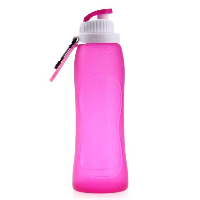 Foldable Silicone Water Bottle - Indigo-Temple