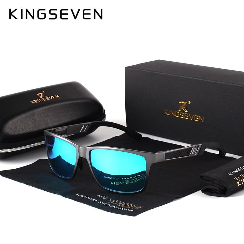 KINGSEVEN™ Magnesium Polarized Men's Sporty Sunglasses - Indigo-Temple