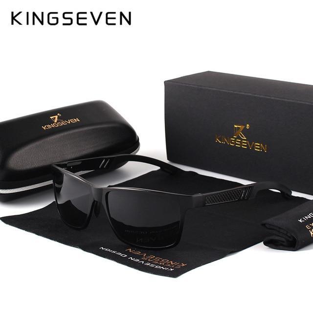 KINGSEVEN™ Magnesium Polarized Men's Sporty Sunglasses - Indigo-Temple