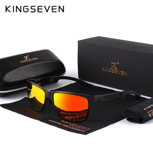 KINGSEVEN™ Magnesium Polarized Men's Sporty Sunglasses - Indigo-Temple