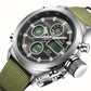 Digital Canvas Strap Army Watch - Indigo-Temple