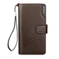Baellerry™ Traveler's Business Checkbook Wallet - Indigo-Temple
