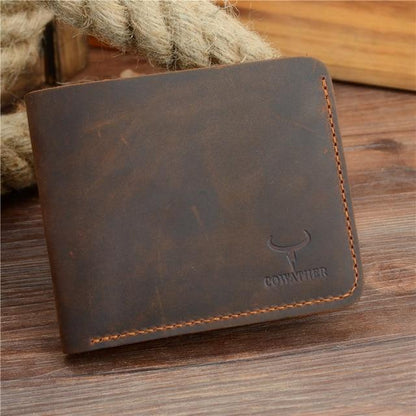 COWATHER™ Genuine Leather Vintage Wallet - Indigo-Temple