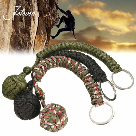 Monkey Fist - Steel Ball Bearing Self-defensel Key Chain (2pcs) - Indigo-Temple