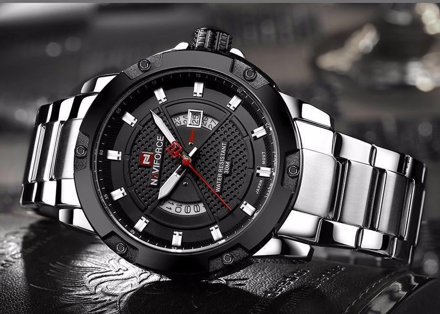 Full Steel Men Sports Watch - Indigo-Temple