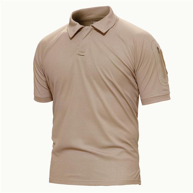 TACVASEN  Sleeve Pocket Tactical Polo - Indigo-Temple