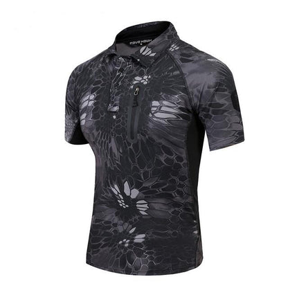 WildWolf™- Zippered Chest Pocket Combat Shirt - Indigo-Temple