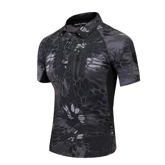 WildWolf™- Zippered Chest Pocket Combat Shirt - Indigo-Temple