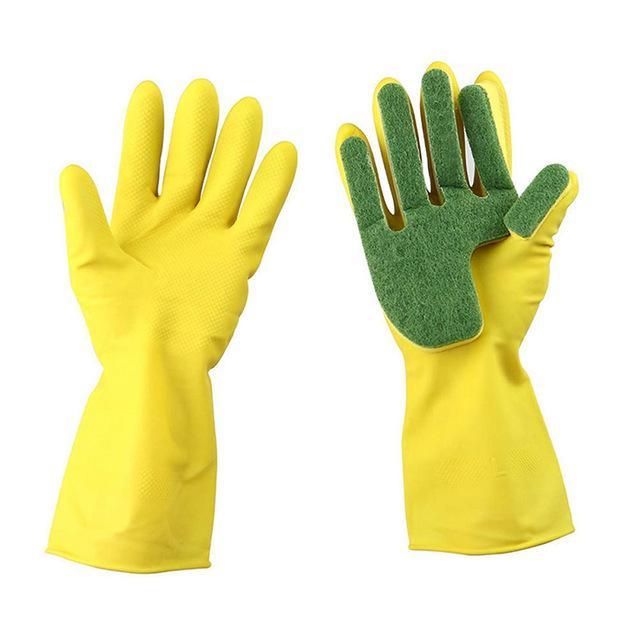 SCRUB SPONGE CLEANING GLOVES - Indigo-Temple