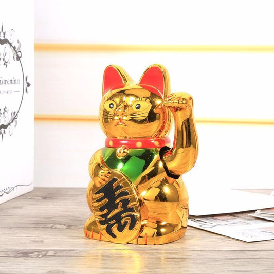 Waving Maneki-neko Cat - Indigo-Temple