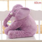 LARGE PLUSH ELEPHANT SLEEPING PILLOW - Indigo-Temple