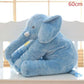 LARGE PLUSH ELEPHANT SLEEPING PILLOW - Indigo-Temple