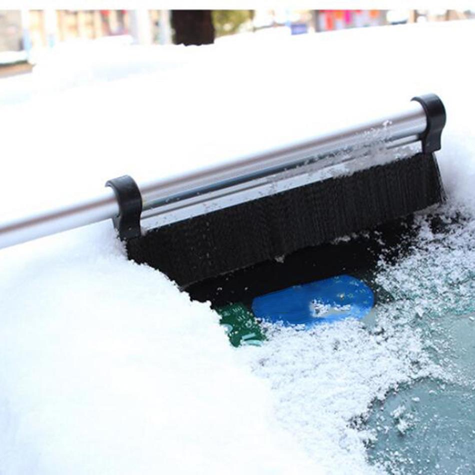 2 In 1 Extendable Telescoping Snow Brush & Ice Scraper - Indigo-Temple