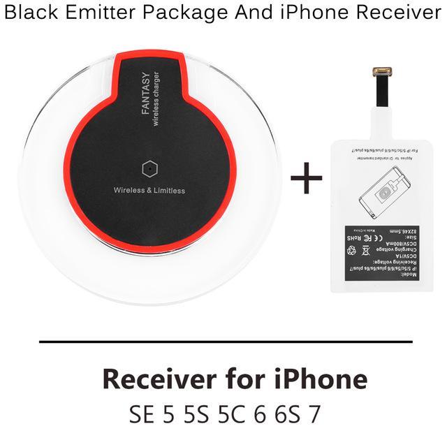 Universal Qi Wireless Charging Pad + Receiver - Indigo-Temple