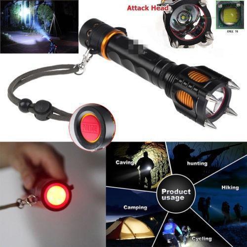 Attack Head & Audible Alarm Flash Light - Indigo-Temple