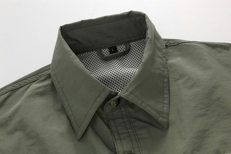 Quick Drying Removable Sleeves Outdoor Shirt - Indigo-Temple