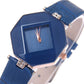 Glamorous Geometric Gem-Cut Women's Watch - Indigo-Temple