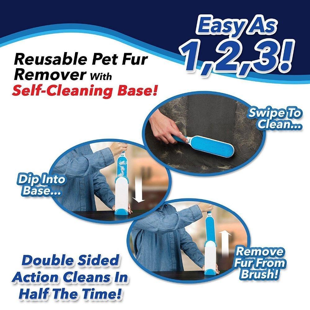 Self-Cleaning Fur & Lint Remover Magic Brush - Indigo-Temple