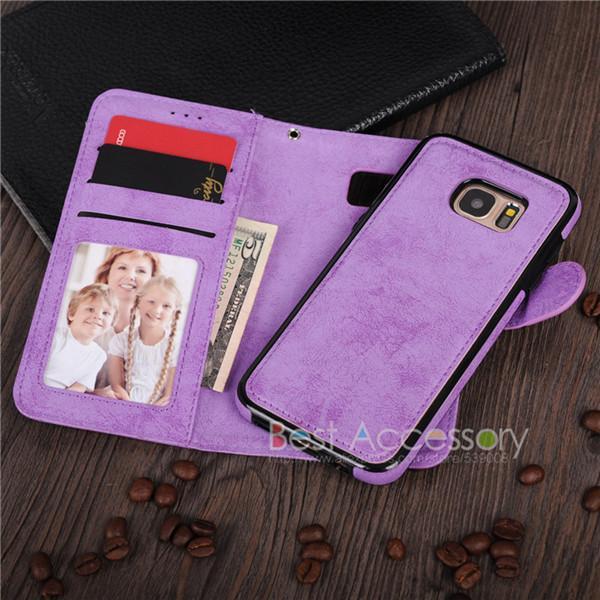 2-IN-1 PU-Leather Magnetic Phone Flip Case / Wallet - Indigo-Temple