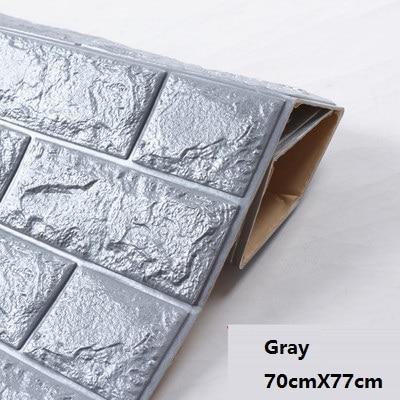 DIY 3D Waterproof Brick Wallpaper (2 pcs) - Indigo-Temple