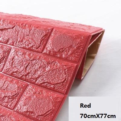 DIY 3D Waterproof Brick Wallpaper (2 pcs) - Indigo-Temple