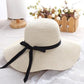 Adjustable Wide-Brimmed Women's Straw Sun-Hat - Indigo-Temple