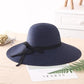 Adjustable Wide-Brimmed Women's Straw Sun-Hat - Indigo-Temple