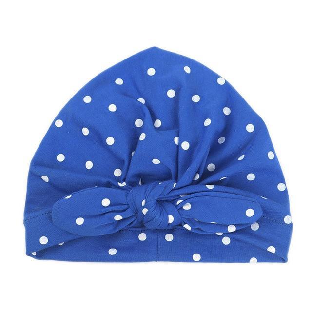 Baby Girls Polka Dot Headband - Indigo-Temple