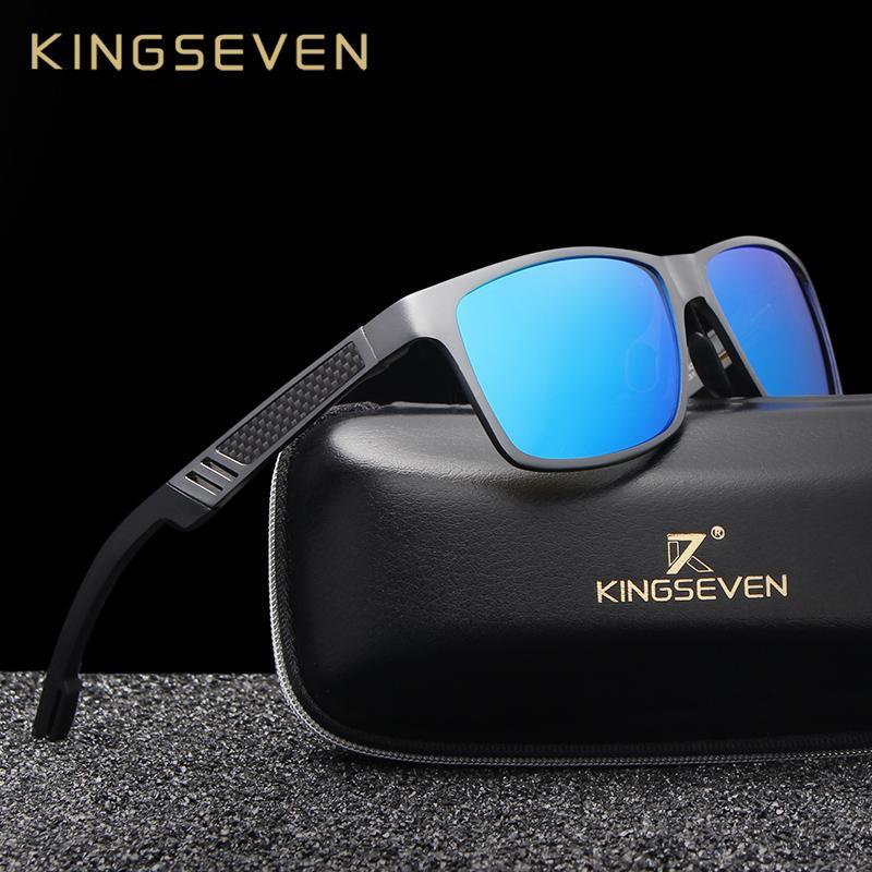 KINGSEVEN™ Magnesium Polarized Men's Sporty Sunglasses - Indigo-Temple