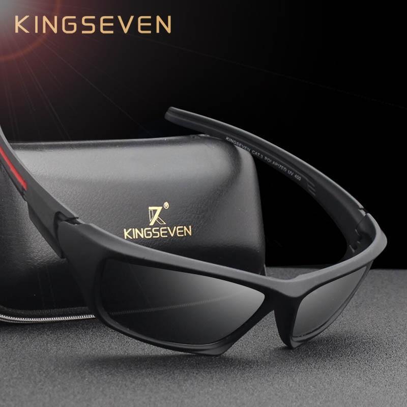 KINGSEVEN™ Sporty Flexible Men Polarized  Sunglasses - Indigo-Temple