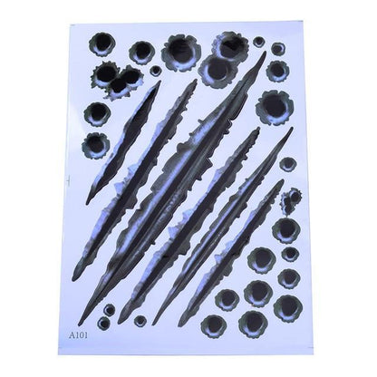 Realistic 3D Car Bullet Hole Stickers - Indigo-Temple