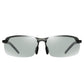 Semi-Rimless Photochromic (Auto-Tinting) Sunglasses - Indigo-Temple