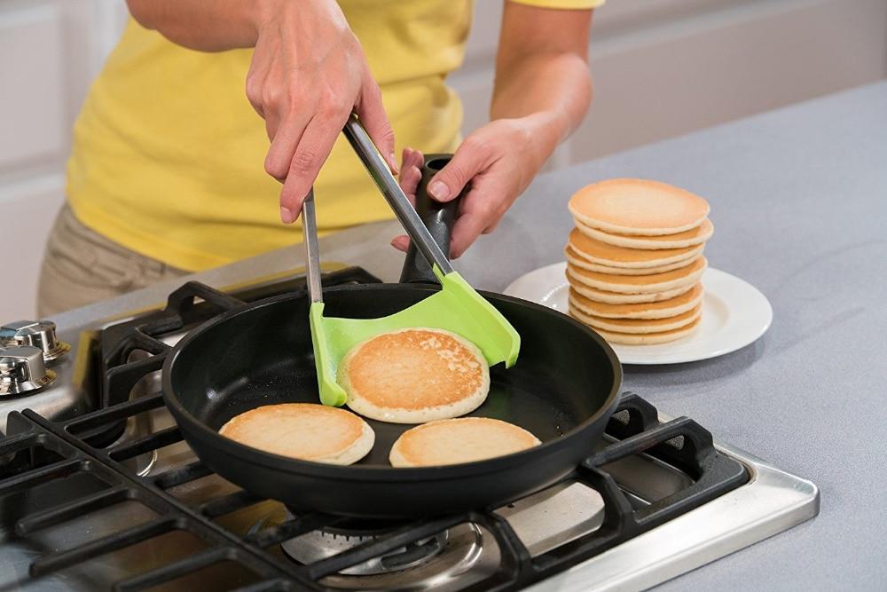 Clever Tongs - 2 in 1 Kitchen Spatula and Tongs - Indigo-Temple