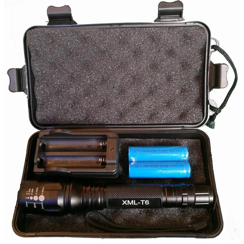 LUX™ CREE XM-L T6 LED 5 mode zoomable Flashlight - Indigo-Temple