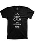 Keep Calm and Return Fire T-Shirt - Indigo-Temple