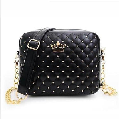 GoldCrown™ Studded Leather Purse - Indigo-Temple