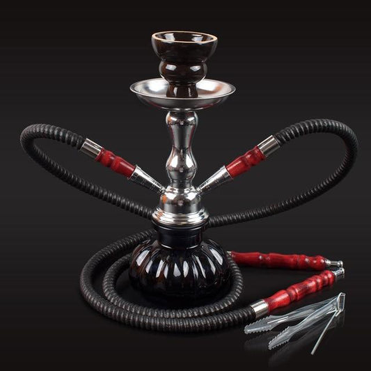 Mini Single/Double Portable Hookah Set - Indigo-Temple