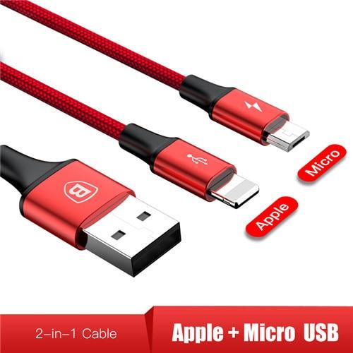 3-IN-1 3A Super Fast Charge Cable (USB+TypeC+iPhone) - Indigo-Temple