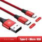 3-IN-1 3A Super Fast Charge Cable (USB+TypeC+iPhone) - Indigo-Temple