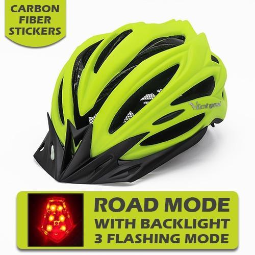 Pro Bicycle Helmets With LED Back Light - Indigo-Temple