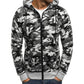 Men's TACTICAL Camouflage Zipped Hoodies - Indigo-Temple