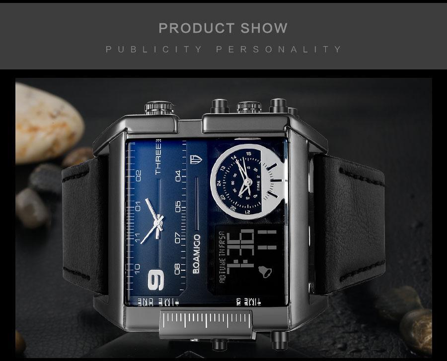 3-Timezone Luxury Sports Watch - Indigo-Temple