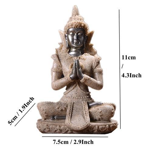 Meditating Buddha Sandstone Statue (Various Styles) - Indigo-Temple